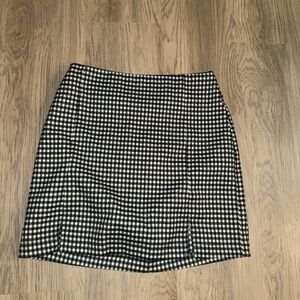 Eyeshadow Black and White Gingham‎ Pencil Skirt